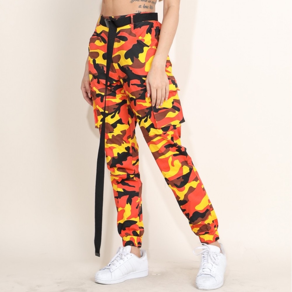 Orange Cargo Pants
